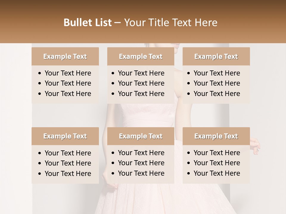 Girl In A Pink Dress PowerPoint Template