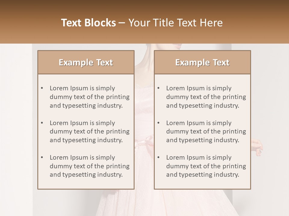 Girl In A Pink Dress PowerPoint Template