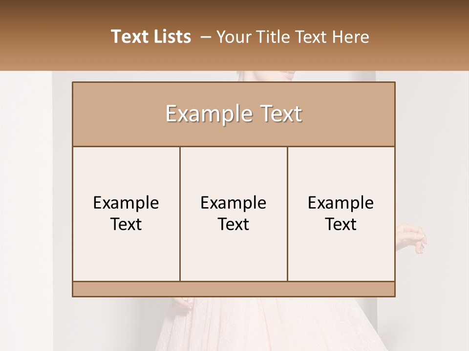 Girl In A Pink Dress PowerPoint Template