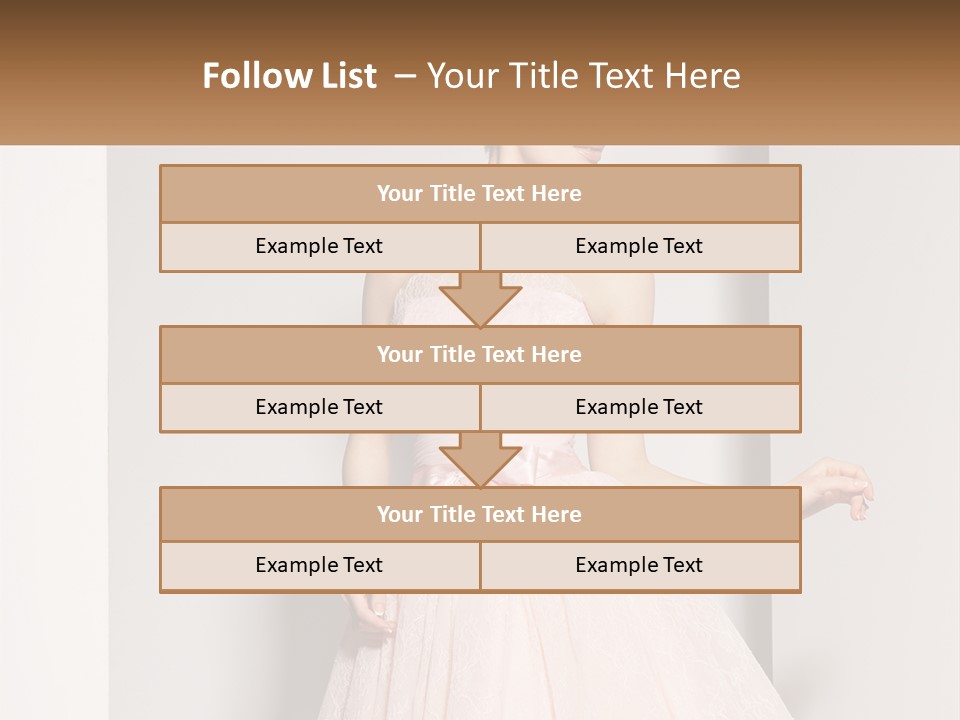 Girl In A Pink Dress PowerPoint Template