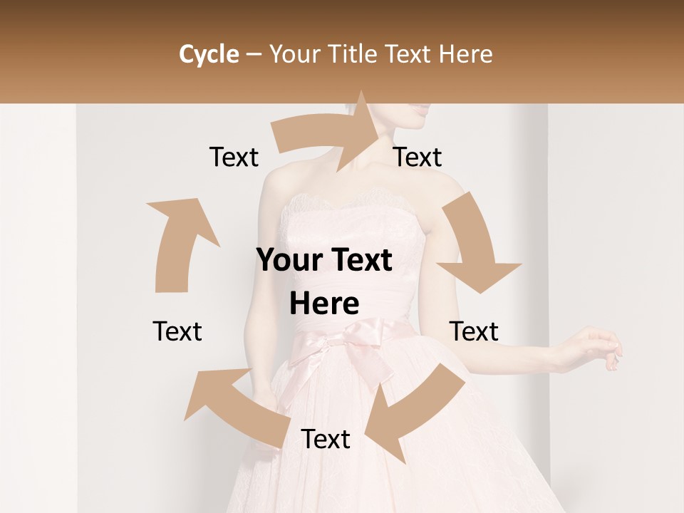 Girl In A Pink Dress PowerPoint Template