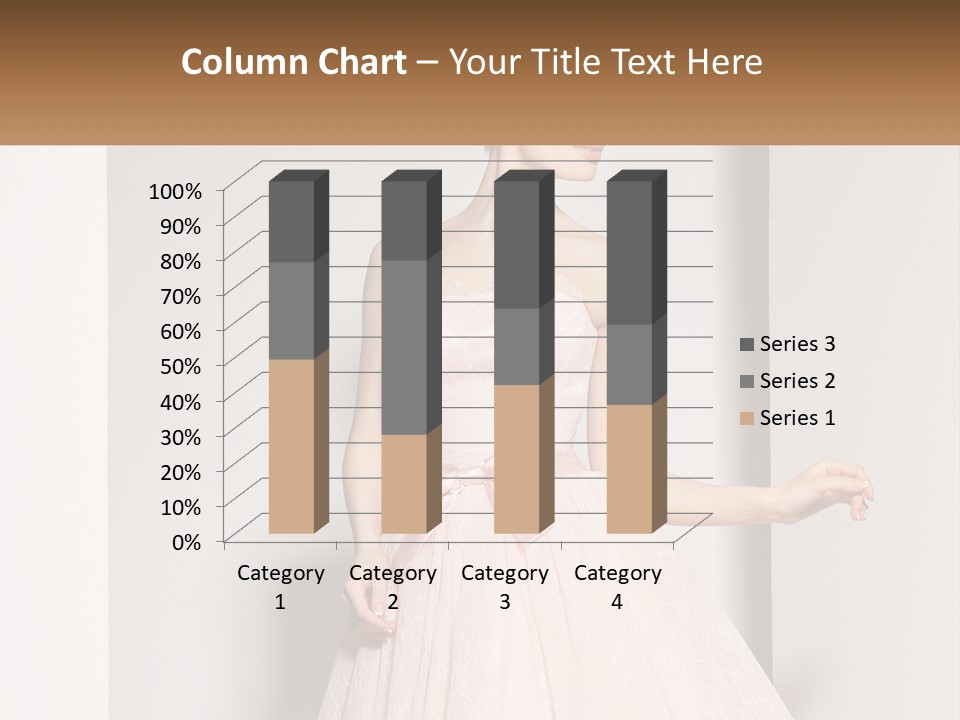 Girl In A Pink Dress PowerPoint Template