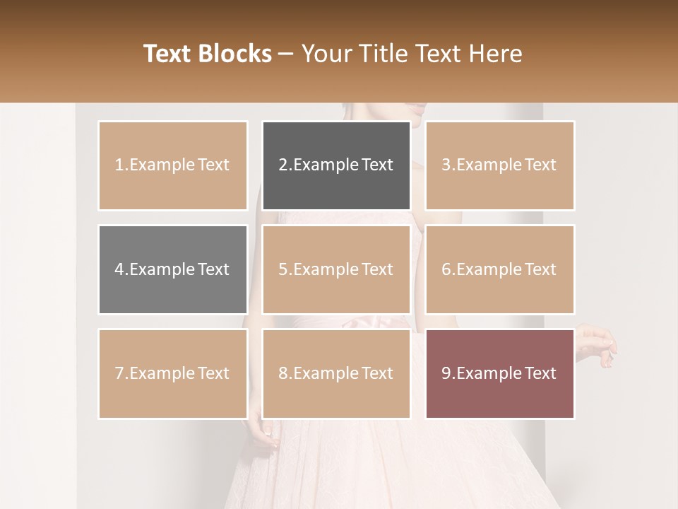 Girl In A Pink Dress PowerPoint Template