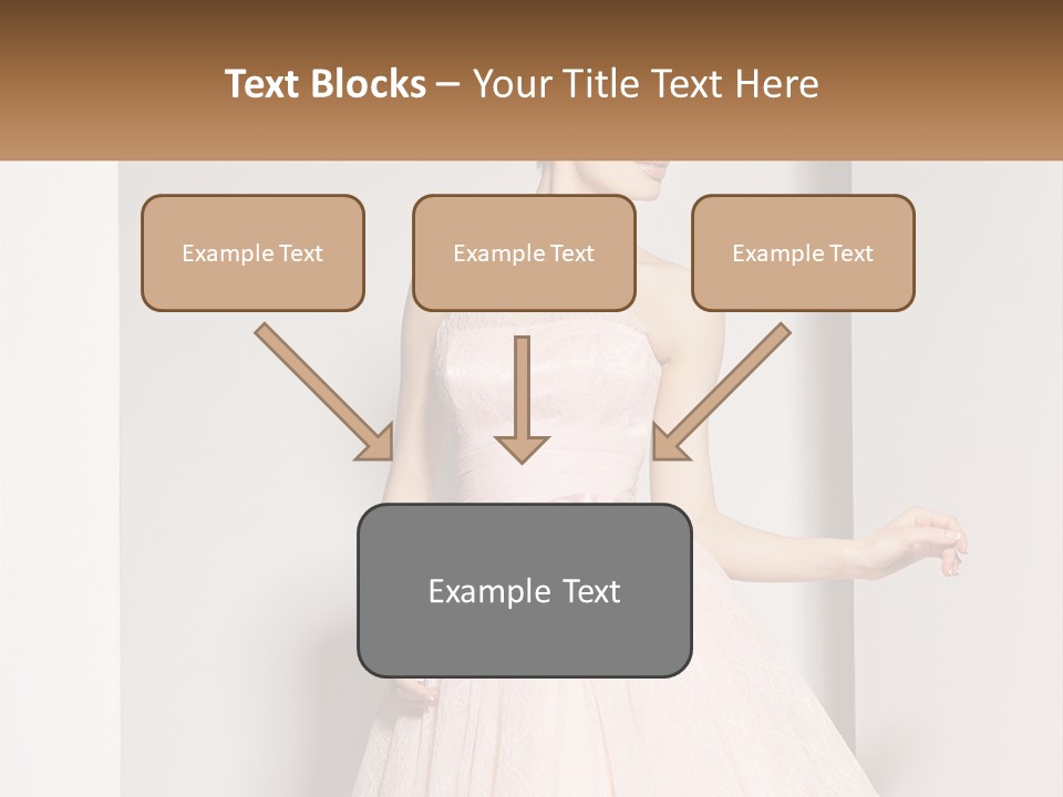 Girl In A Pink Dress PowerPoint Template