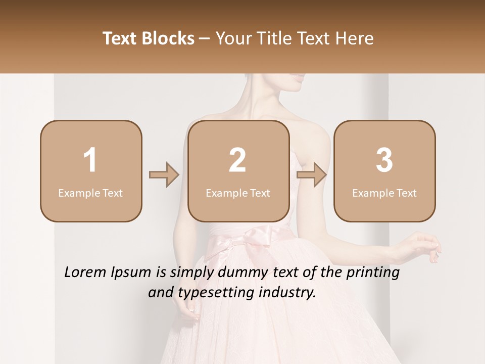 Girl In A Pink Dress PowerPoint Template