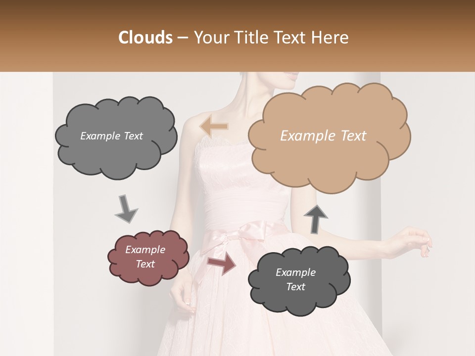 Girl In A Pink Dress PowerPoint Template