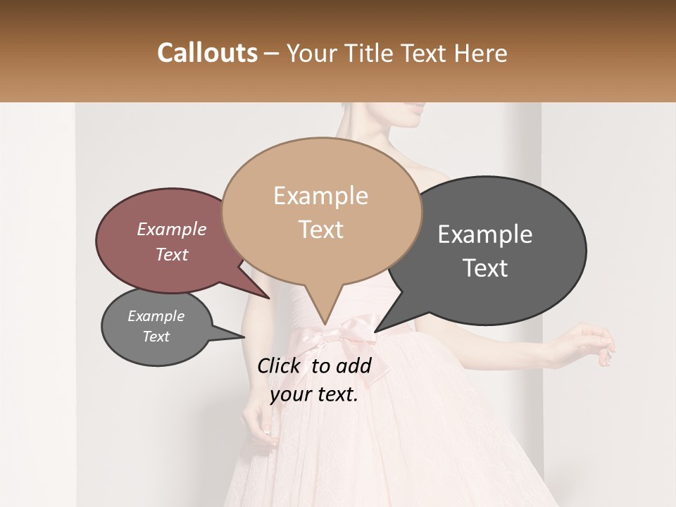 Girl In A Pink Dress PowerPoint Template