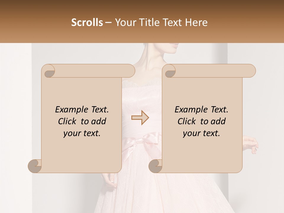 Girl In A Pink Dress PowerPoint Template