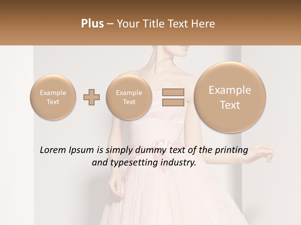 Girl In A Pink Dress PowerPoint Template