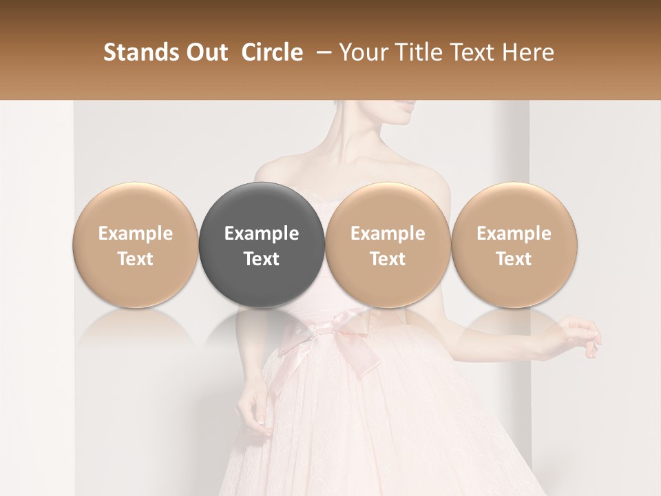 Girl In A Pink Dress PowerPoint Template