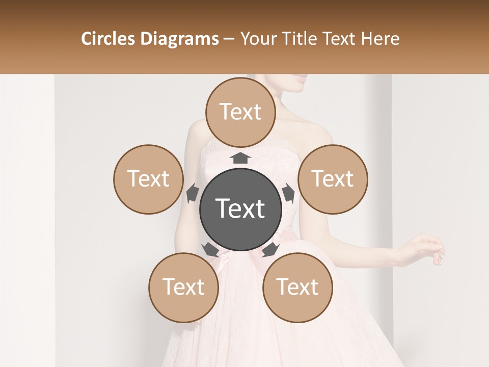 Girl In A Pink Dress PowerPoint Template