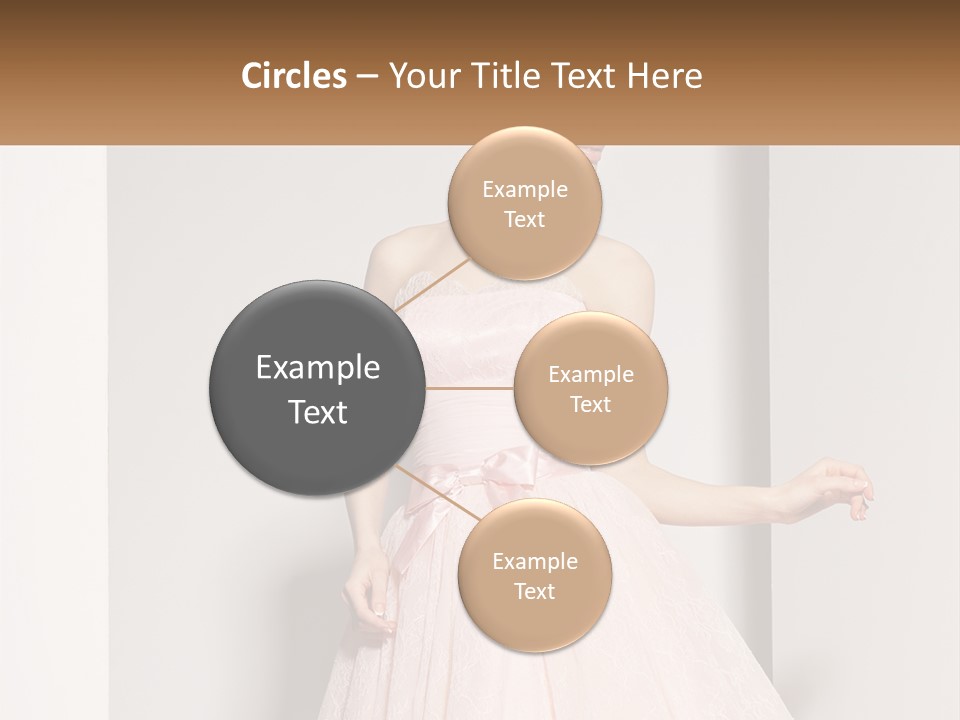 Girl In A Pink Dress PowerPoint Template