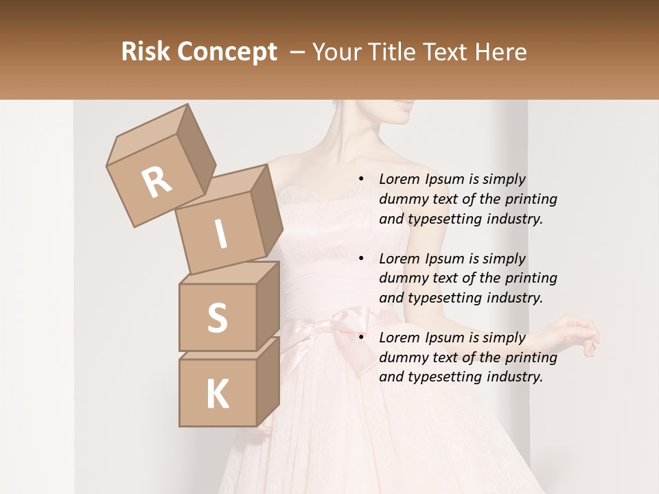 Girl In A Pink Dress PowerPoint Template