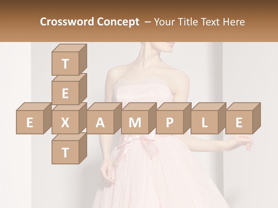 Girl In A Pink Dress PowerPoint Template