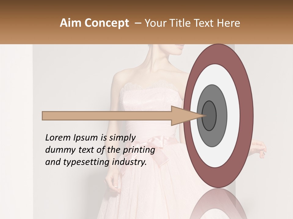 Girl In A Pink Dress PowerPoint Template