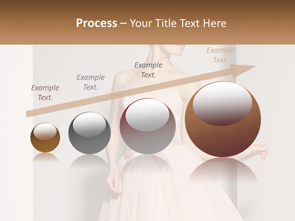 Girl In A Pink Dress PowerPoint Template