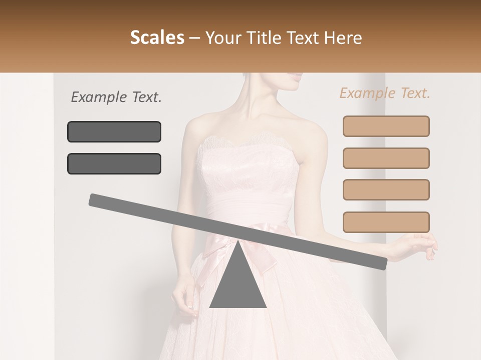 Girl In A Pink Dress PowerPoint Template