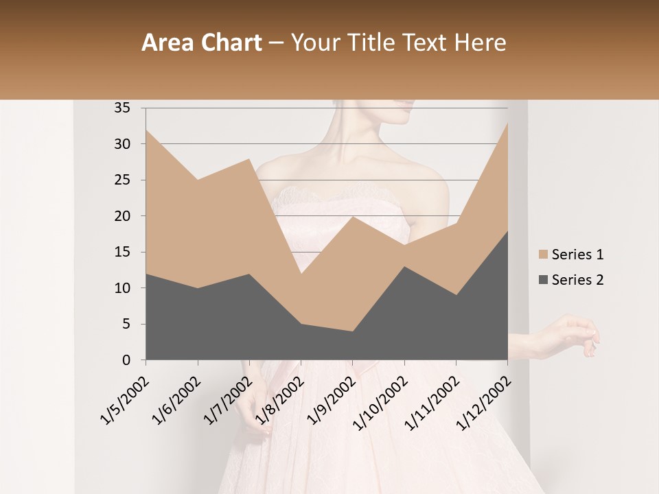 Girl In A Pink Dress PowerPoint Template