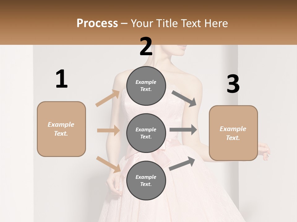 Girl In A Pink Dress PowerPoint Template