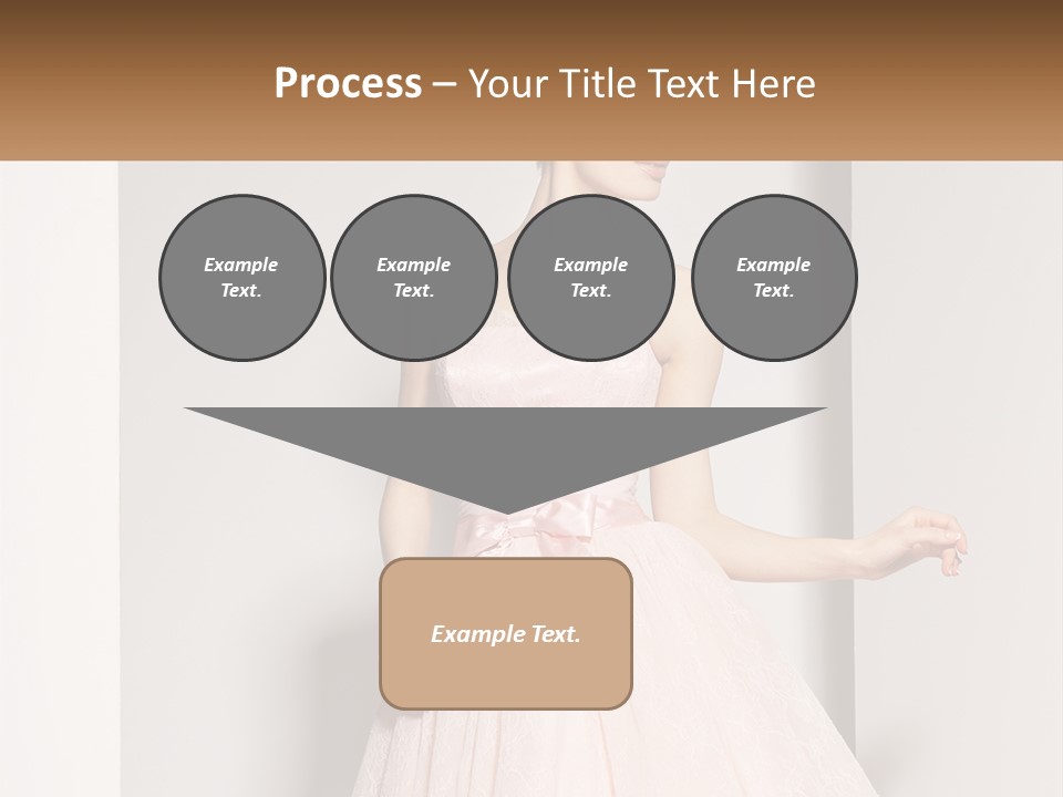 Girl In A Pink Dress PowerPoint Template