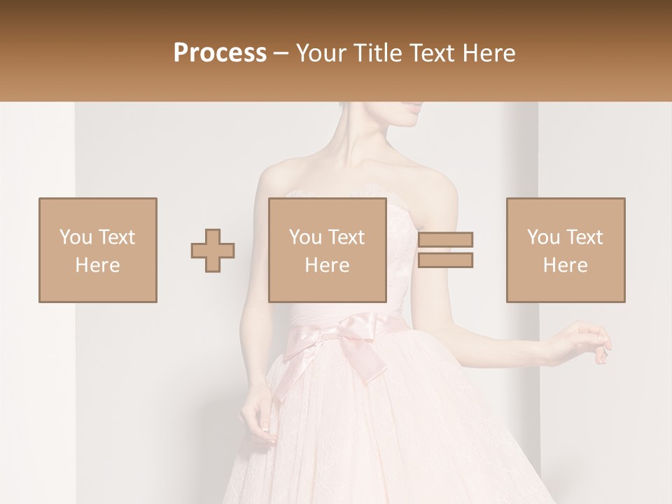 Girl In A Pink Dress PowerPoint Template