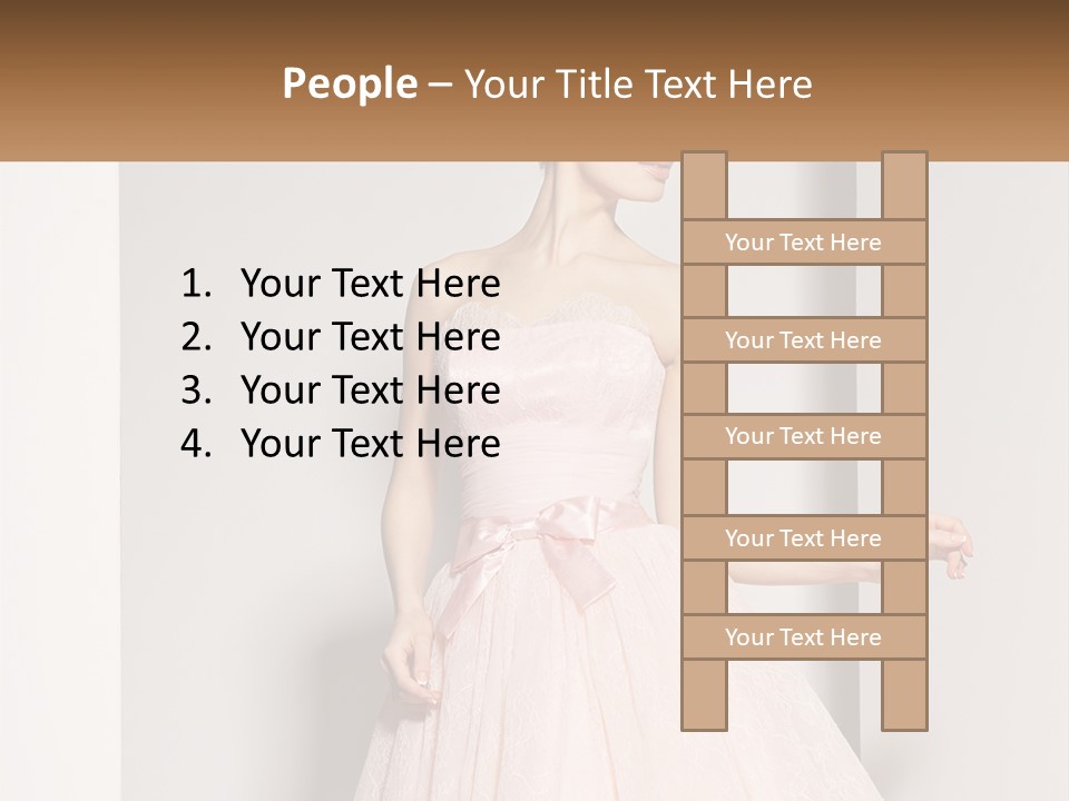 Girl In A Pink Dress PowerPoint Template