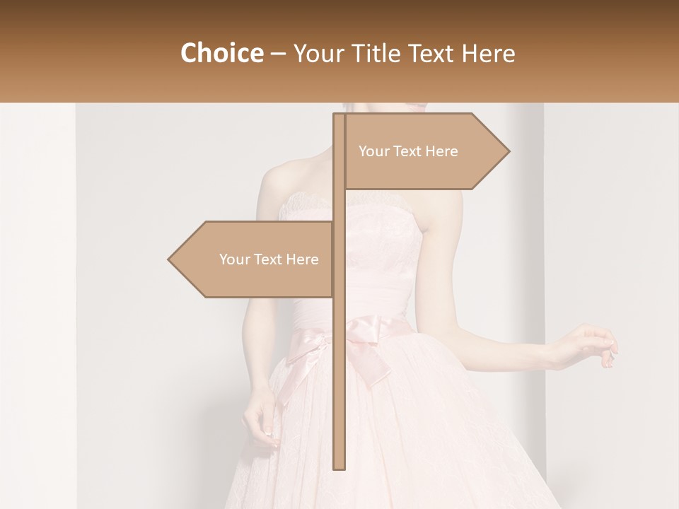 Girl In A Pink Dress PowerPoint Template