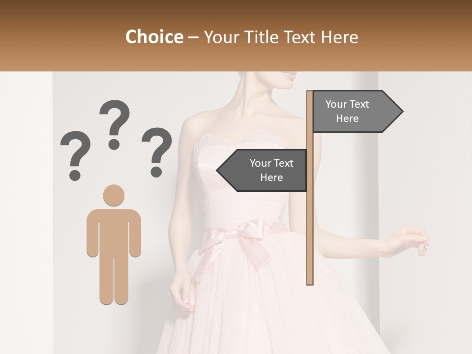 Girl In A Pink Dress PowerPoint Template
