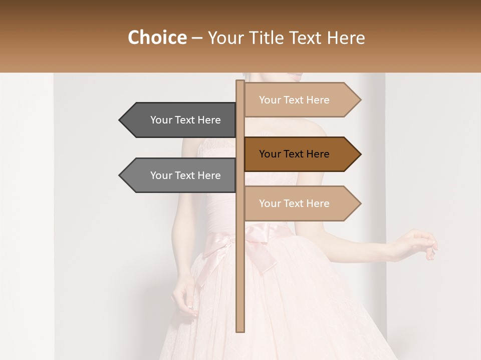 Girl In A Pink Dress PowerPoint Template