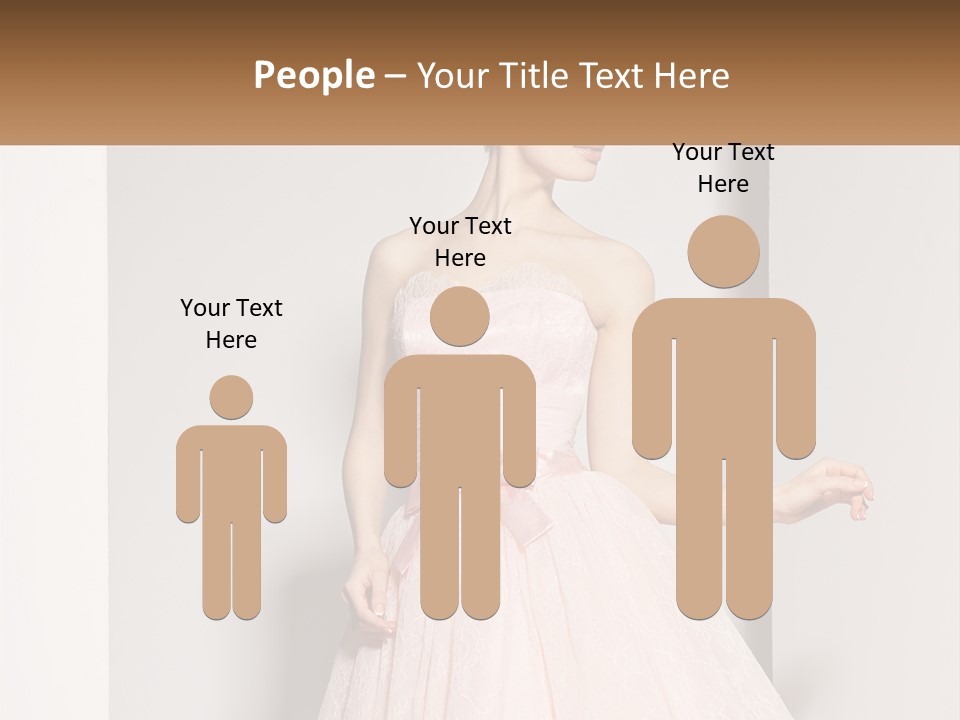 Girl In A Pink Dress PowerPoint Template