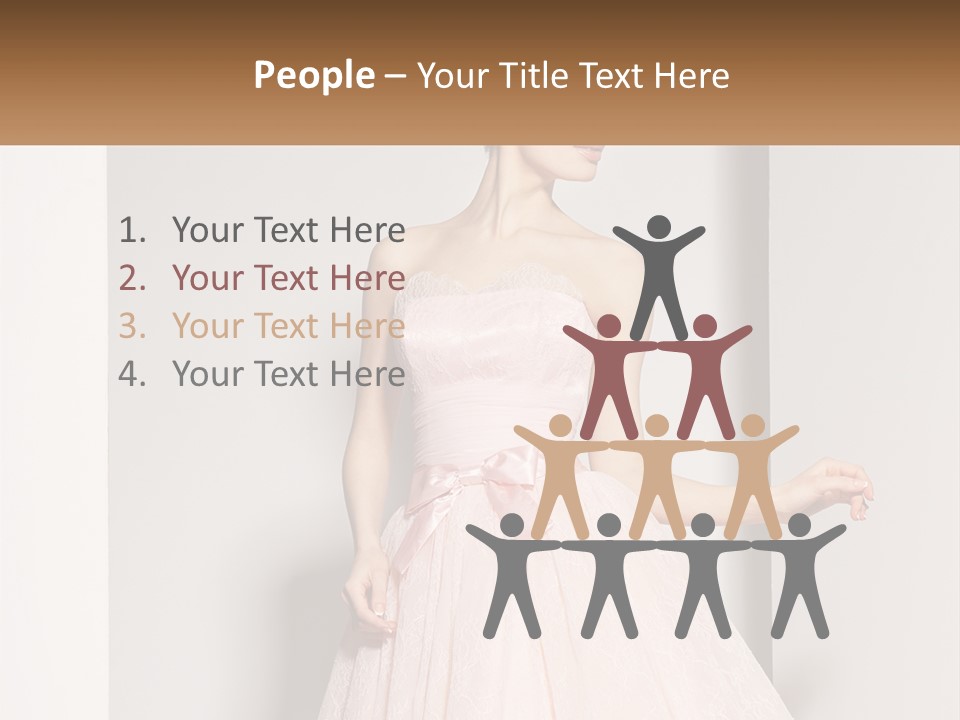Girl In A Pink Dress PowerPoint Template