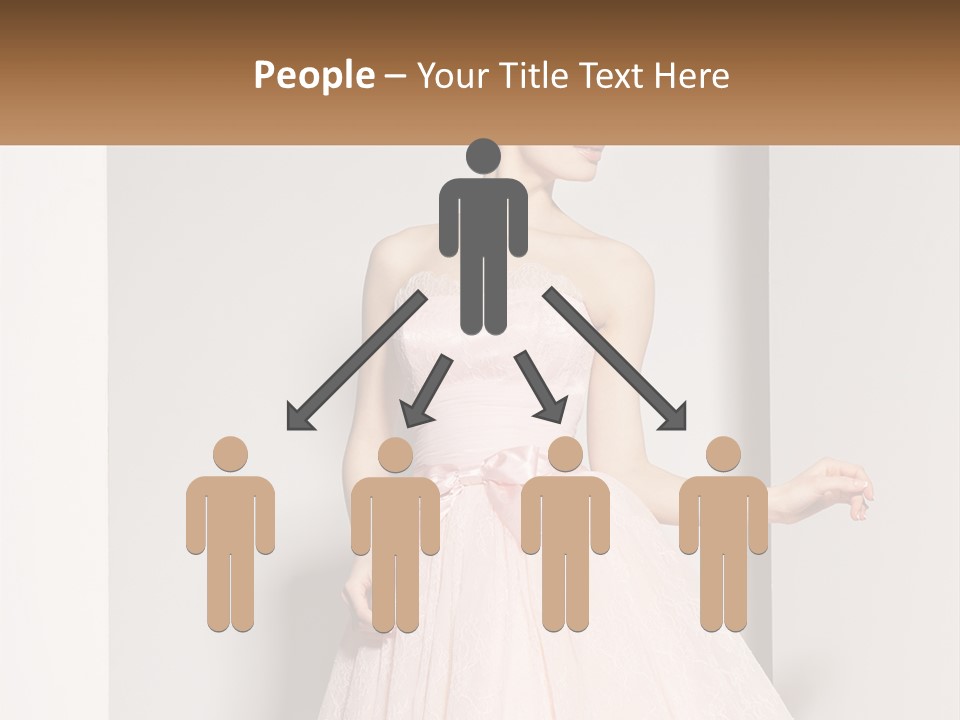 Girl In A Pink Dress PowerPoint Template