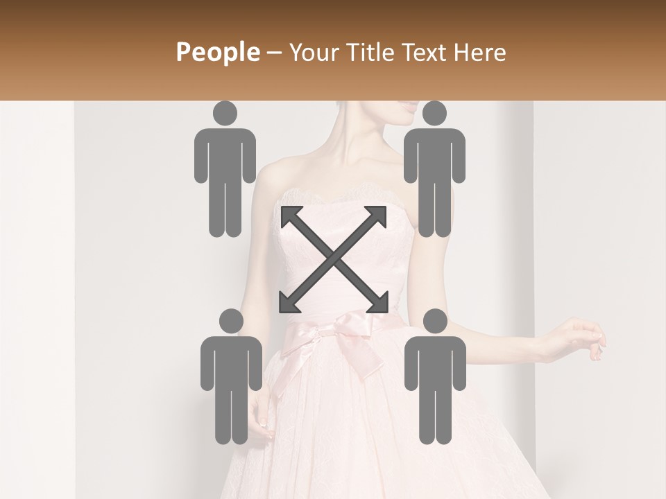 Girl In A Pink Dress PowerPoint Template