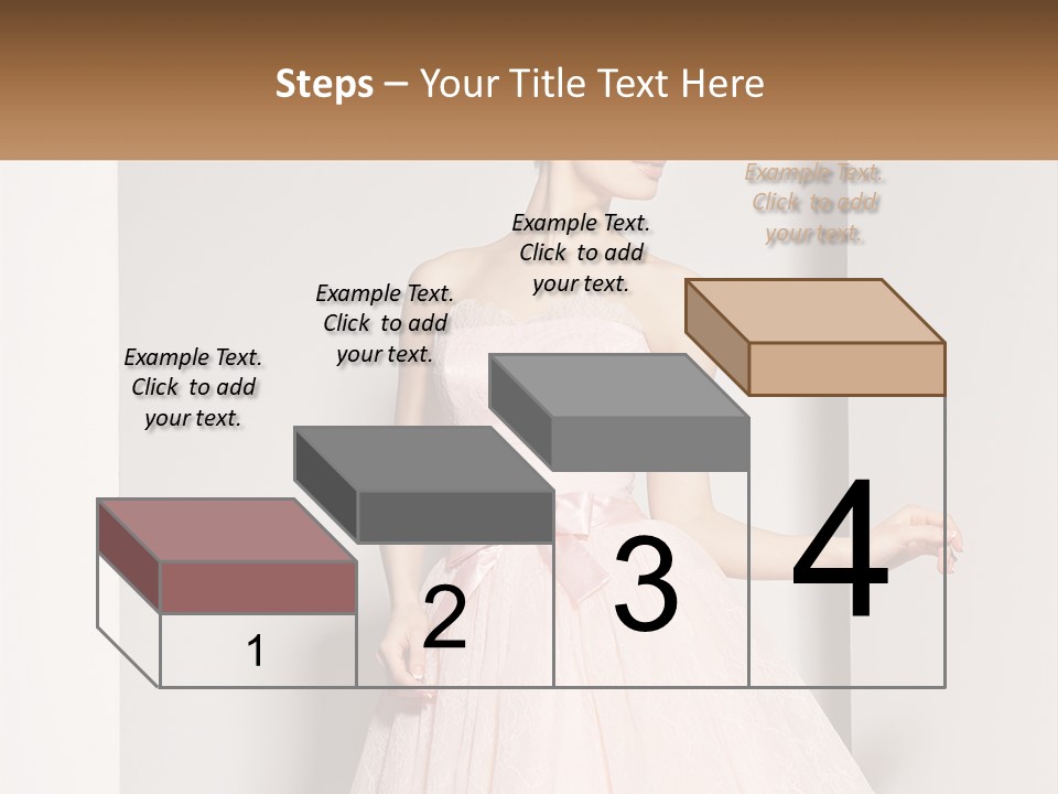 Girl In A Pink Dress PowerPoint Template