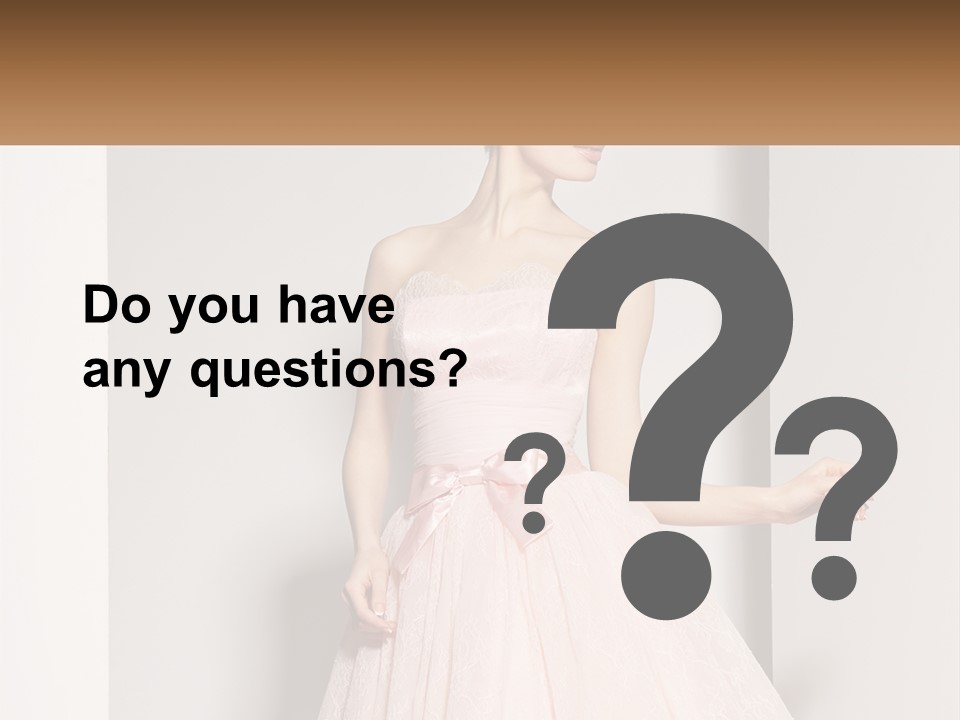 Girl In A Pink Dress PowerPoint Template