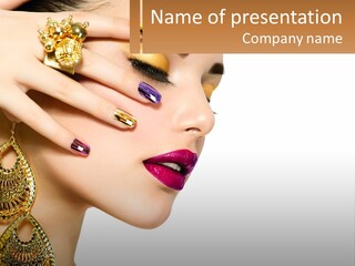 Girl's Make-Up PowerPoint Template