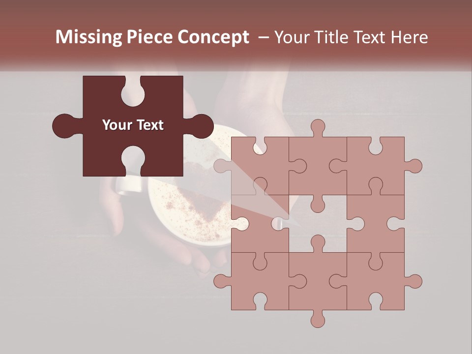 Heart On Coffee Foam In Female Hands PowerPoint Template