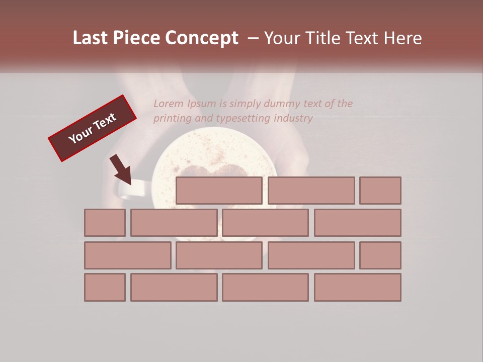 Heart On Coffee Foam In Female Hands PowerPoint Template