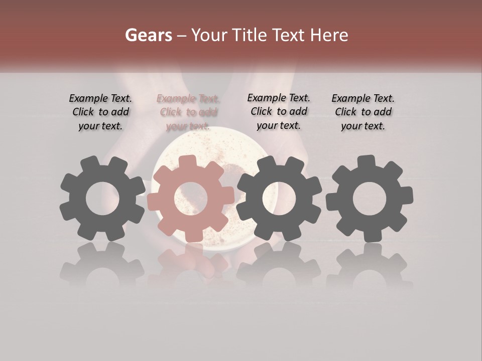 Heart On Coffee Foam In Female Hands PowerPoint Template