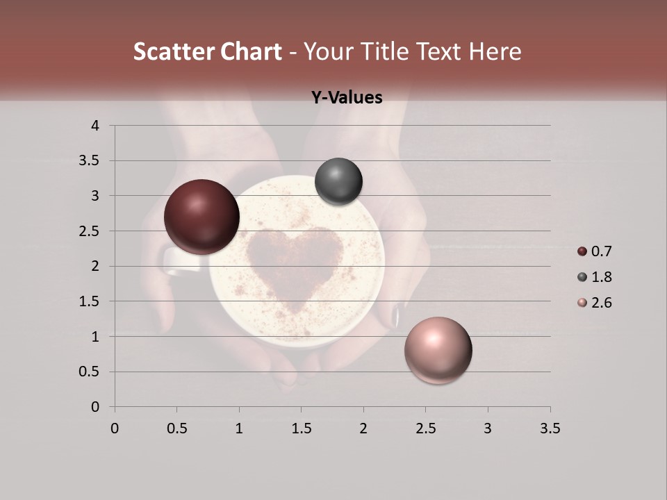 Heart On Coffee Foam In Female Hands PowerPoint Template