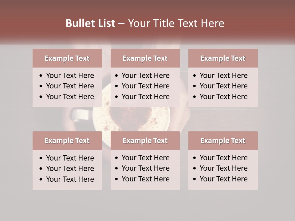 Heart On Coffee Foam In Female Hands PowerPoint Template