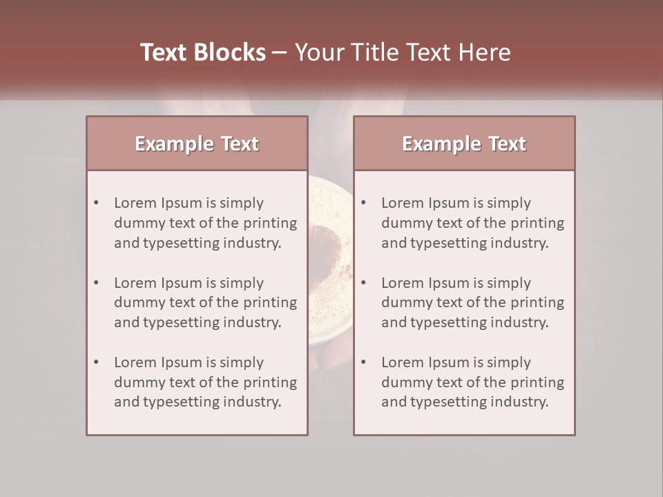 Heart On Coffee Foam In Female Hands PowerPoint Template