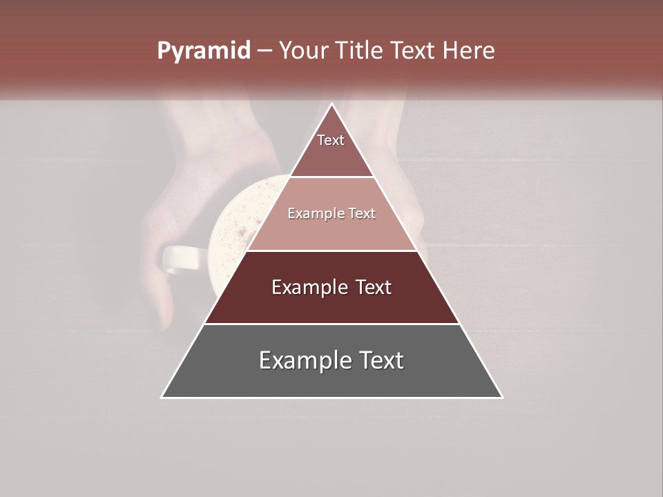 Heart On Coffee Foam In Female Hands PowerPoint Template