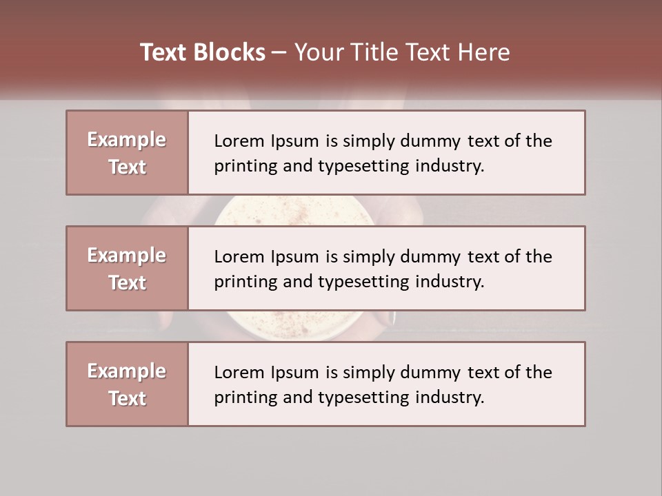 Heart On Coffee Foam In Female Hands PowerPoint Template