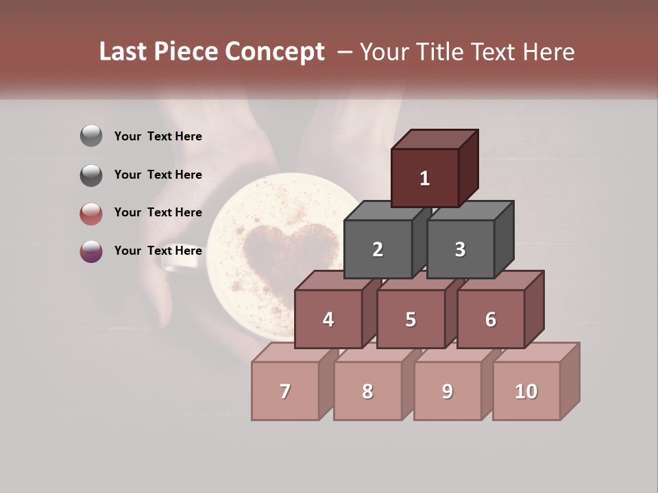 Heart On Coffee Foam In Female Hands PowerPoint Template