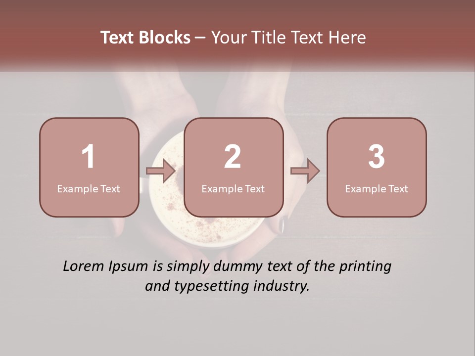 Heart On Coffee Foam In Female Hands PowerPoint Template