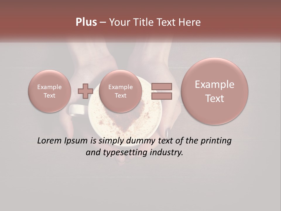 Heart On Coffee Foam In Female Hands PowerPoint Template
