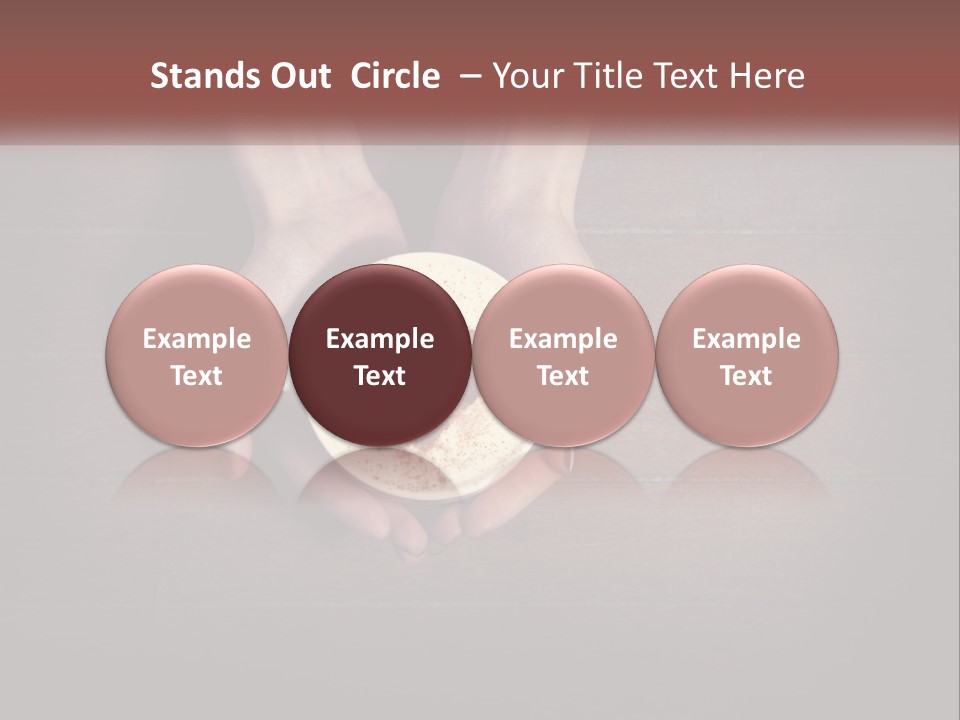 Heart On Coffee Foam In Female Hands PowerPoint Template