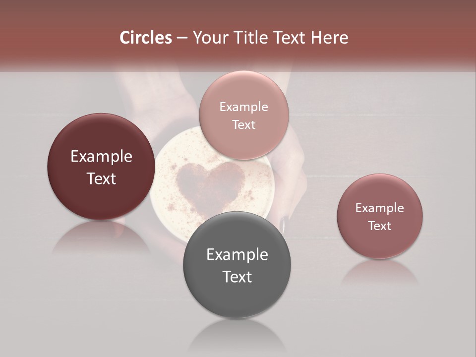 Heart On Coffee Foam In Female Hands PowerPoint Template