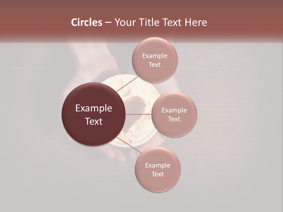 Heart On Coffee Foam In Female Hands PowerPoint Template